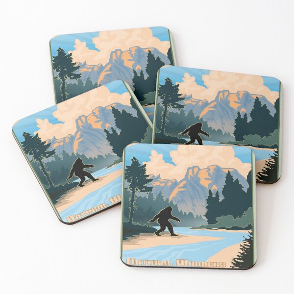 Item preview, Vintage Travel Poster Style - Bigfoot Natural Wonders Parks - Bigfoot designed and sold by CattlettArt.