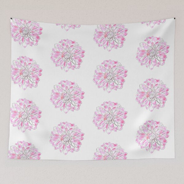 Item preview, Red Dahlia (Grid/Foulard) designed and sold by ruhamadoodles.