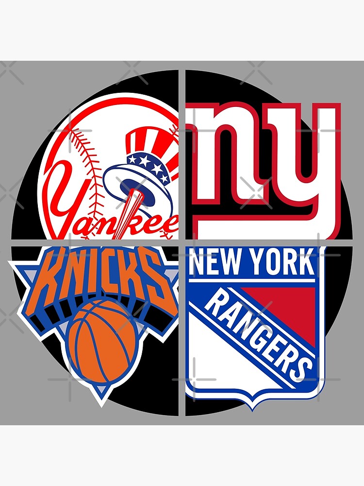 New York Sports Team Logo License Plate Art Giants Rangers Knicks