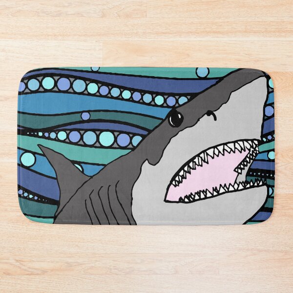 Item preview, Megalodon on a wavy background designed and sold by colejleighton.