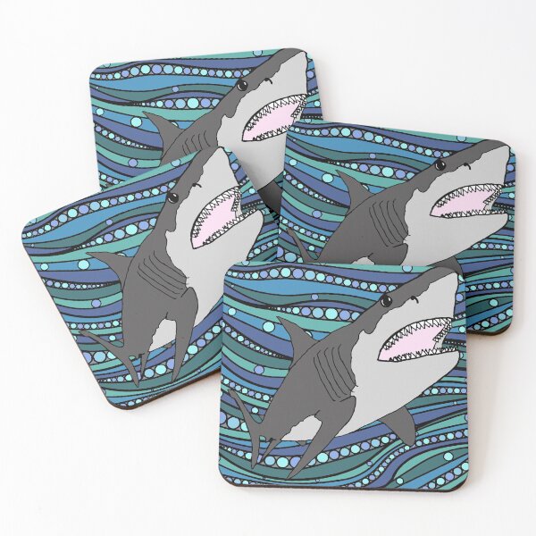 Item preview, Megalodon on a wavy background designed and sold by colejleighton.