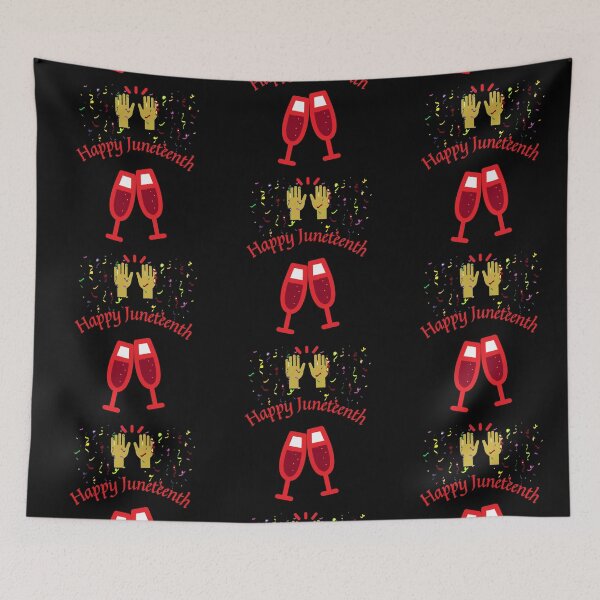 Item preview, S.O.I.L Signs- Happy Juneteenth Multi Nu burgundy designed and sold by TheSignsofSOIL.