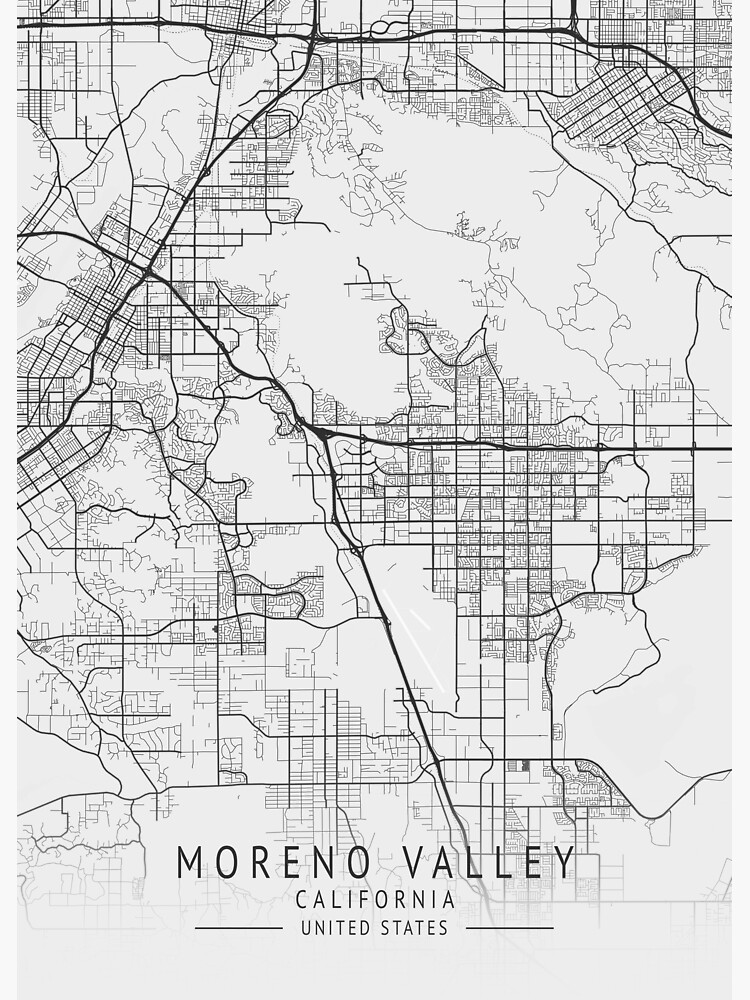 Moreno Valley California Us Gray City Map Poster For Sale By Ctmapprint Redbubble 6432