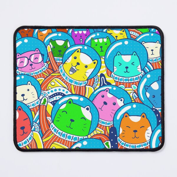 Item preview, A Colorful Crowd of Catstronauts designed and sold by KrisSidDesigns.