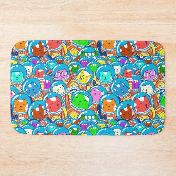 Item preview, A Colorful Crowd of Catstronauts designed and sold by KrisSidDesigns.