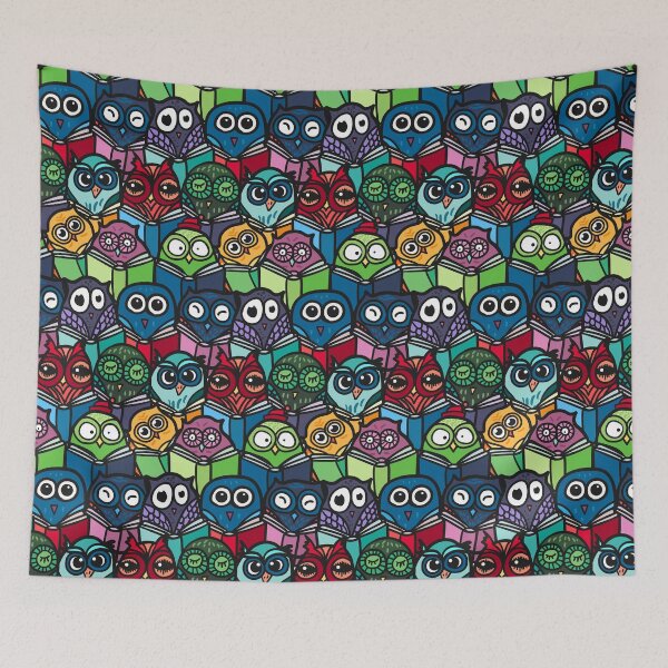 Item preview, Colorful Owls Reading Pattern designed and sold by KrisSidDesigns.