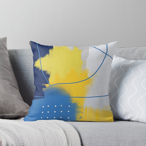 Item preview, Sunny Abstract in yellow and blue designed and sold by UrbanEpiphany.
