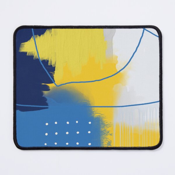 Item preview, Sunny Abstract in yellow and blue designed and sold by UrbanEpiphany.