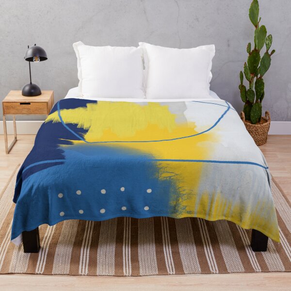Item preview, Sunny Abstract in yellow and blue designed and sold by UrbanEpiphany.
