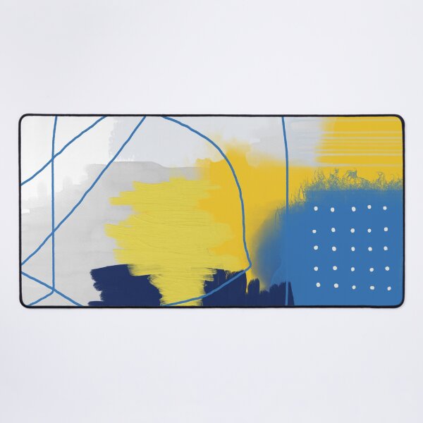 Item preview, Sunny Abstract in yellow and blue designed and sold by UrbanEpiphany.