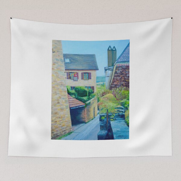 Item preview, Red Street Lamp in Benyac et Cazenac, Nouvelle Aquitaine, France designed and sold by Dai Wynn Fine Art.