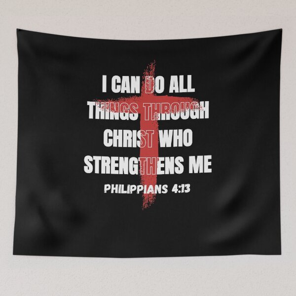 Item preview, Philippians 4:13 Christian Bible Verse Gift designed and sold by Anton Ashraf.
