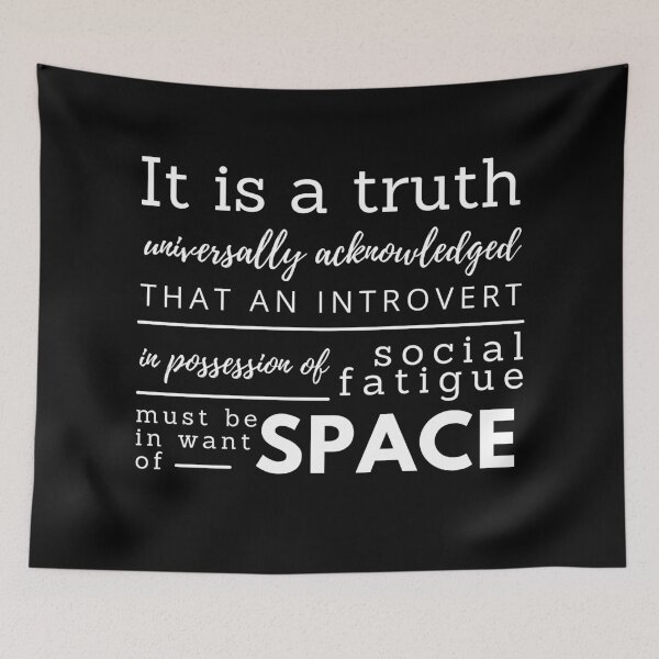 Item preview, Jane Austen Parody Quote For Introverts  designed and sold by HushedCreations.
