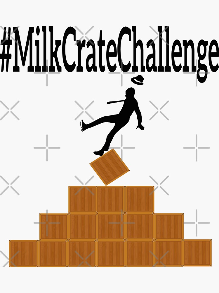 "Funny Milk_Crate_Challenge MilkCrateChallenge MilkCrateChallenge" Sticker for Sale by