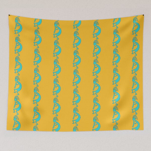Item preview, Native American Inspired Kokopelli Turquoise Blue designed and sold by Havocgirl.