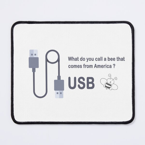 Item preview, A bee that comes from America - USB Programming Dev Joke designed and sold by devtshirts.