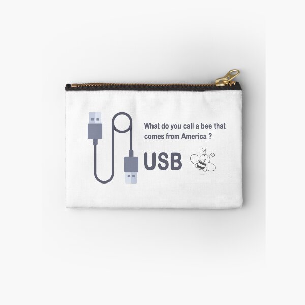 Item preview, A bee that comes from America - USB Programming Dev Joke designed and sold by devtshirts.