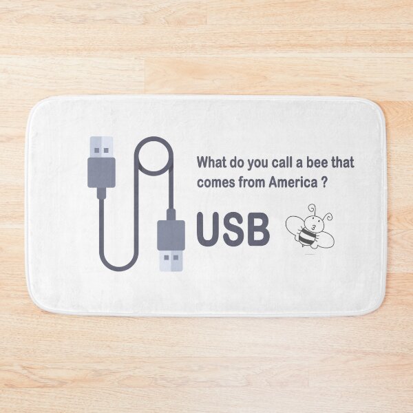 Item preview, A bee that comes from America - USB Programming Dev Joke designed and sold by devtshirts.