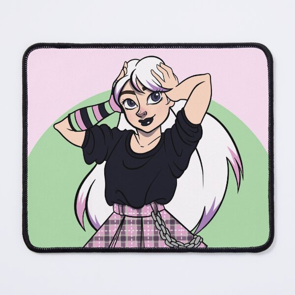 Item preview, Pastel Goth Teenage Girl Pink Green Cartoon Anime designed and sold by JessicaAmber.