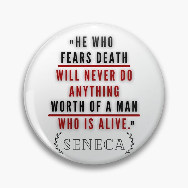 Item preview, HE WHO FEARS DEATH | STOIC QUOTE | SENECA designed and sold by Stoicwis.