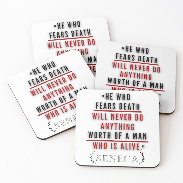 Item preview, HE WHO FEARS DEATH | STOIC QUOTE | SENECA designed and sold by Stoicwis.