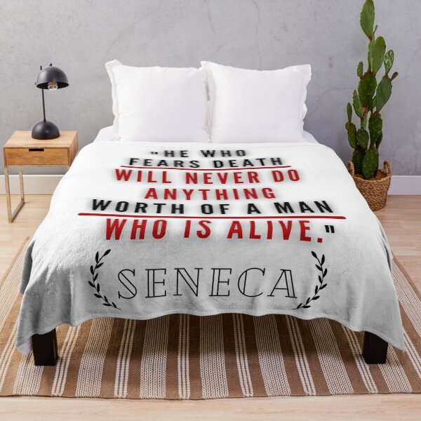 Item preview, HE WHO FEARS DEATH | STOIC QUOTE | SENECA designed and sold by Stoicwis.