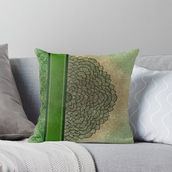 Item preview, Green stripe and flower designed and sold by Patternalized.