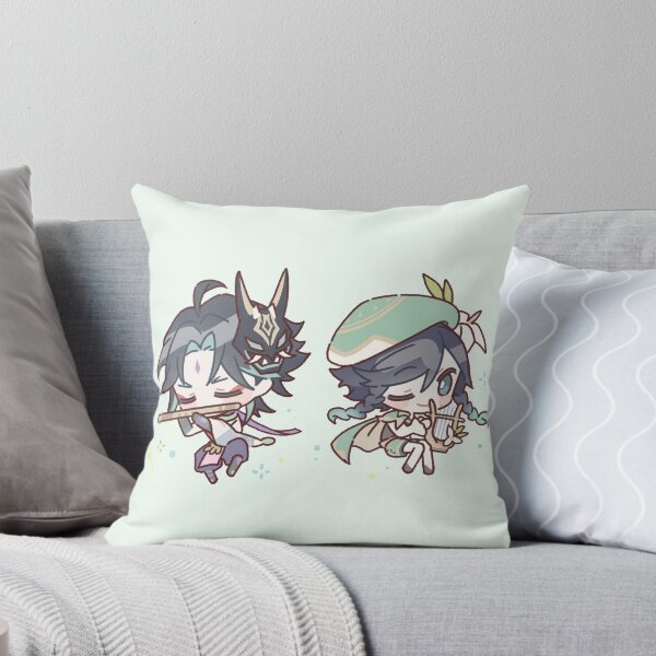 Item preview, Genshin Impact Chibi Venti and Xiao designed and sold by NewEraMutant.