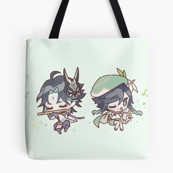 Item preview, Genshin Impact Chibi Venti and Xiao designed and sold by NewEraMutant.