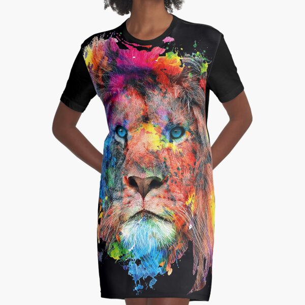 Lion Graphic T-Shirt Dress