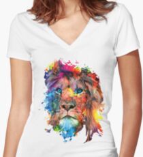 Lion Fitted V-Neck T-Shirt