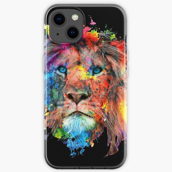 Rapper Lion with Epic Mane in Hip Hop Outfit iPhone Case & Protection  Smart Phone Essential Accessory  Novelty Design Graphic