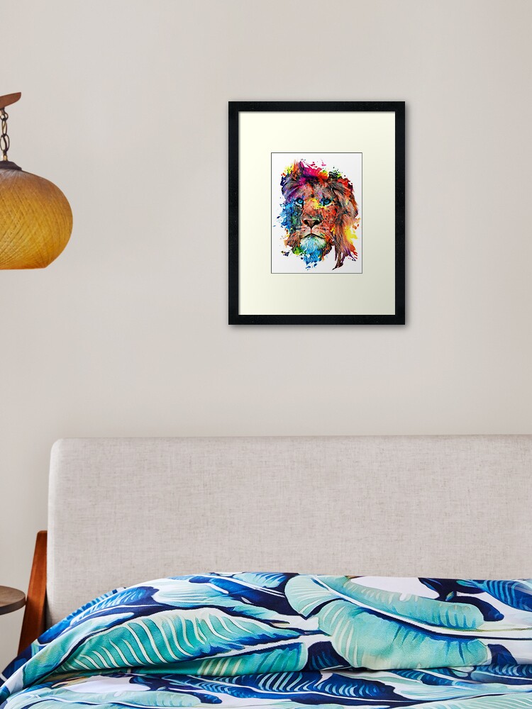 Thumbnail 1 of 7, Framed Art Print, Lion designed and sold by rizapeker.