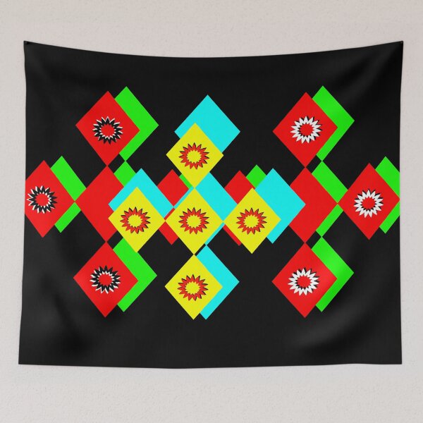 Item preview, Multicolored rhombuses graphic sun designed and sold by Astralia.