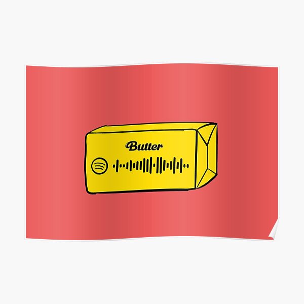 "Butter BTS Spotify" Poster by DianaMarroquin Redbubble