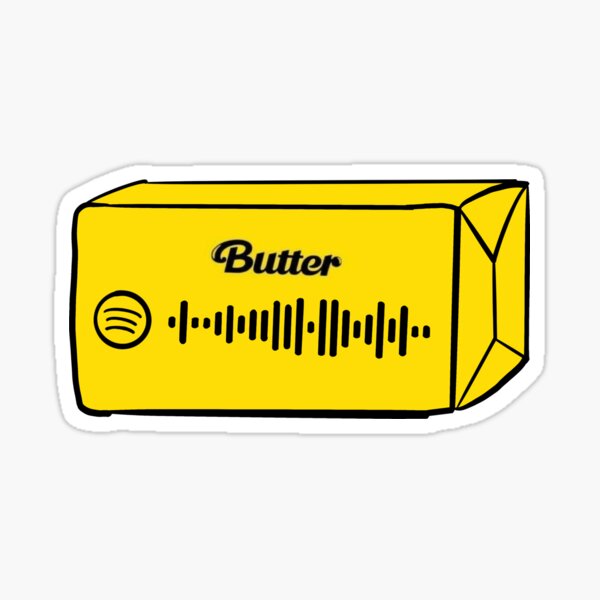 "Butter BTS Spotify" Sticker for Sale by DianaMarroquin Redbubble