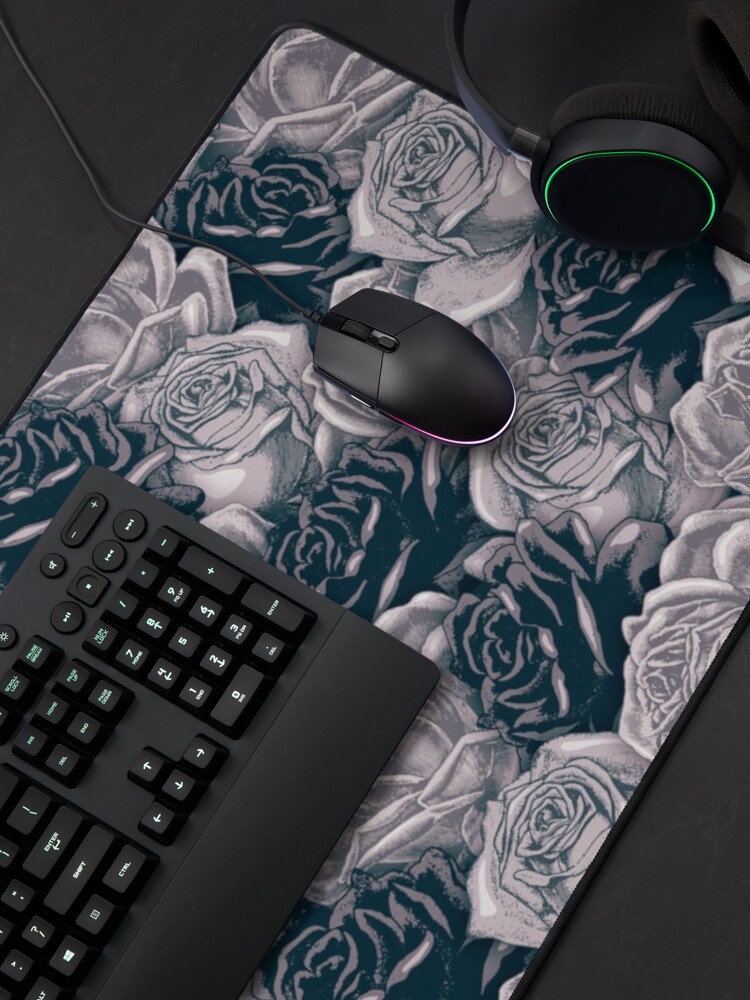 "Stop and Smell the Roses B&W" Mouse Pad by GrandeDuc Redbubble
