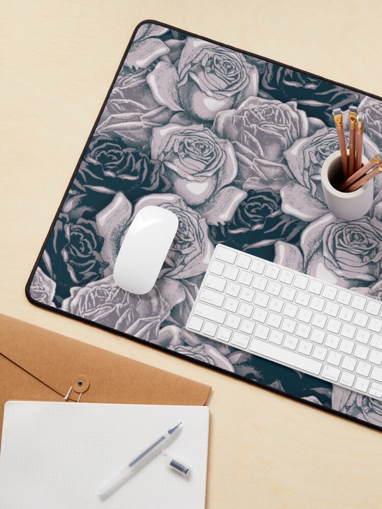 "Stop and Smell the Roses B&W" Mouse Pad by GrandeDuc Redbubble