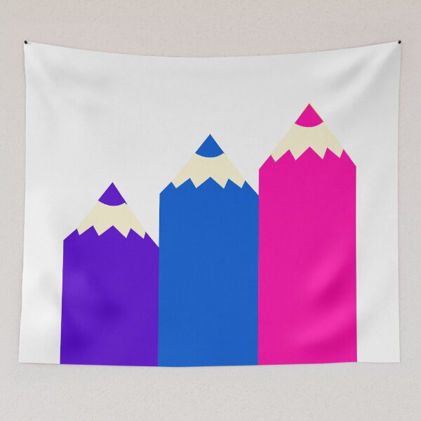 Item preview, Bisexual Pencil Crayons Pride Flag designed and sold by HarveyHandcraftsandDesigns.