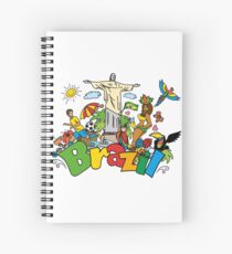 Funny cartoon brazil picture Spiral Notebook