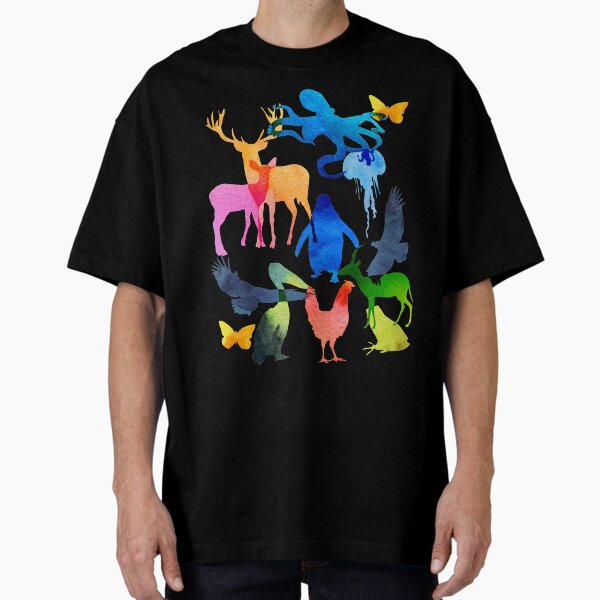Item preview, Abstract watercolor animals, rainbow colors designed and sold by SouthPrints.