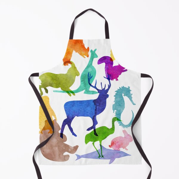 Item preview, Hand painted Watercolor Abstract watercolor animals, rainbow colors animals, rainbow colors designed and sold by SouthPrints.