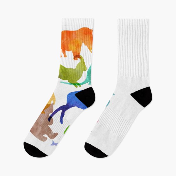 Item preview,  Hand painted Watercolor Abstract watercolor animals, rainbow colors animals, rainbow colors designed and sold by SouthPrints.