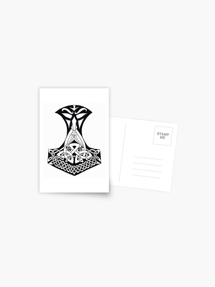 Thor S Hammer Mjolnir Postcard By Rudash Redbubble