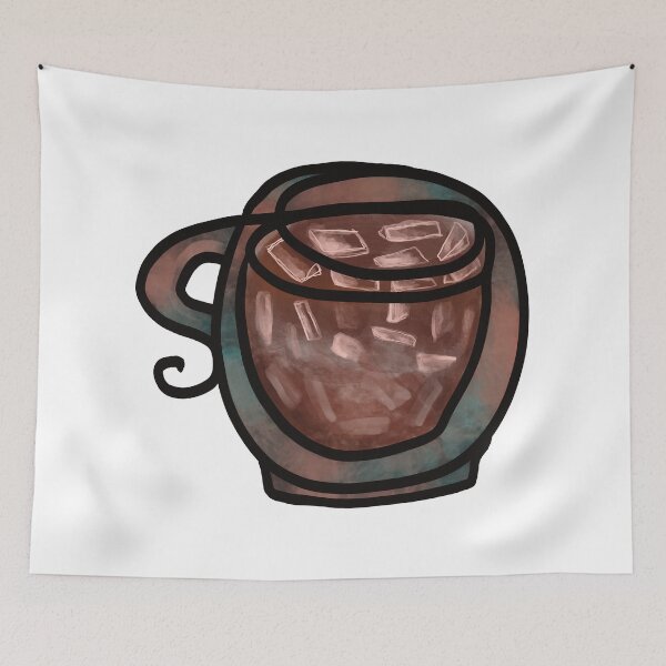 Item preview, Retro Vintage Iced Coffee Illustration designed and sold by ZaraRoza.