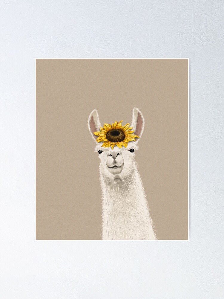 "Cute Sunflower Llama" Poster by Sthyouneed Redbubble