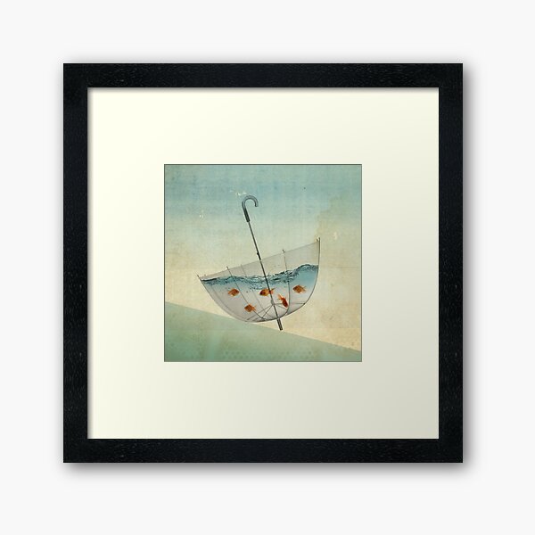 Umbrella on the Edge Framed Art Print