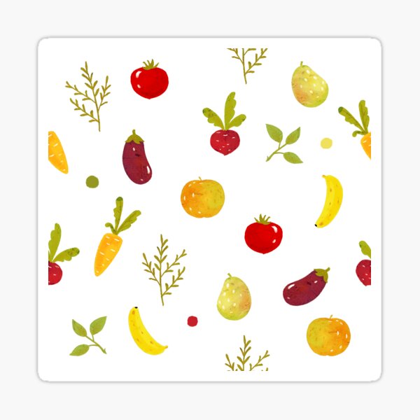 veggie seamless pattern Sticker