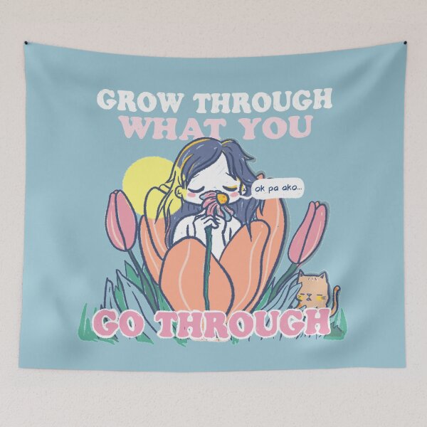 Item preview, GROW THROUGH WHAT YOU GO THROUGH MOTIVATION SAYING designed and sold by aydapadi.