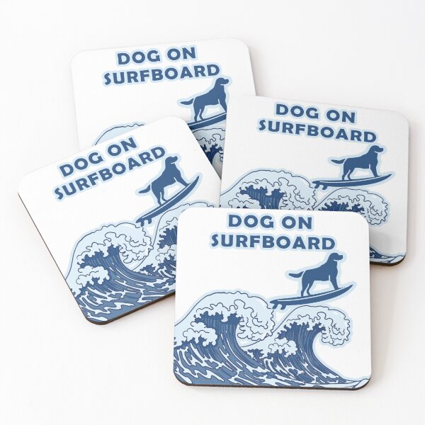 Item preview, dog on surfboard  designed and sold by AslamArt78.